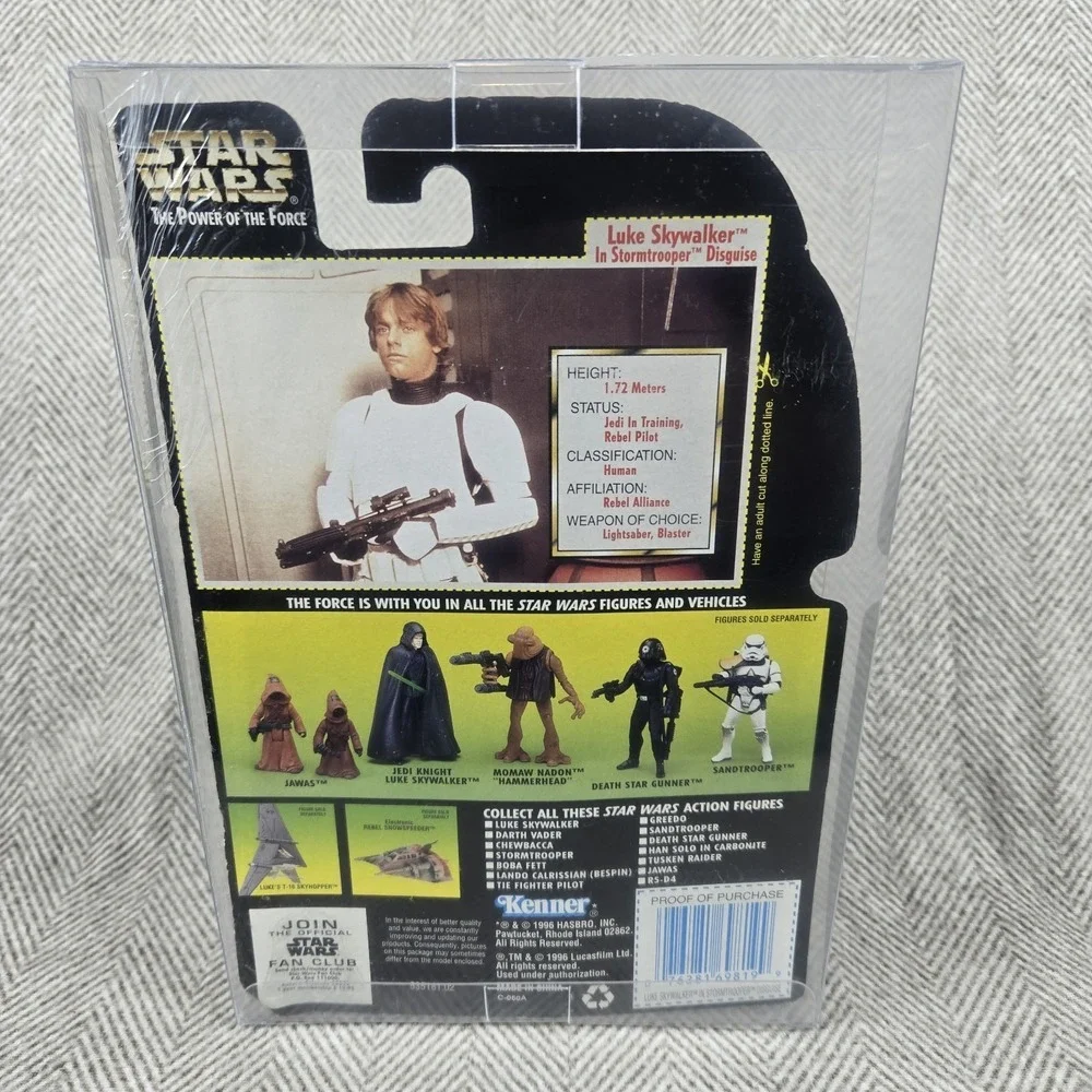 1996 Star Wars POTF Luke Skywalker Stormtrooper Disguise Freeze Frame Green Card